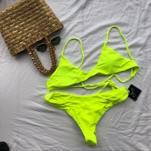 Neon Yellow Bikini.
